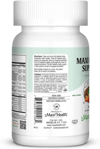 Vista 4 de Multivitamínico para hombres y mujeres – Supreme High Potency Daily Multi con minerales, CoQ10 y antioxidantes – Energía, apoyo inmunológico, hueso