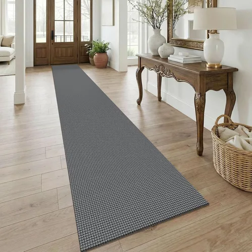 Vista 154 de KOZYFLY - Tapete para puerta de interior, lavable, pequeña, antideslizante, con respaldo de goma, felpudo de algodón para el hogar, color negro