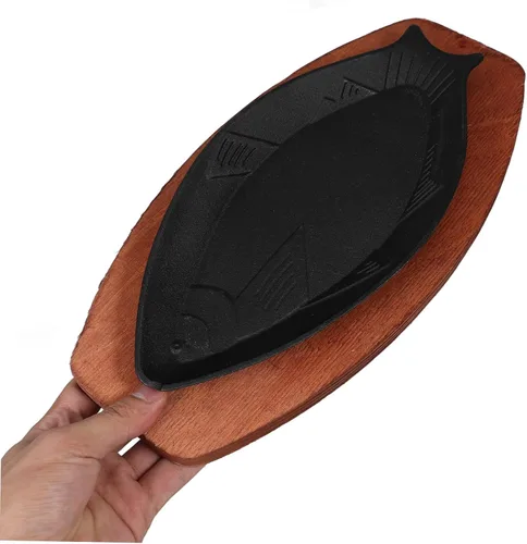 Vista 8 de DOITOOL Sartén antiadherente con forma de pescado para carne y panqueques, portátil, para freír barbacoas, placa de cocción de hierro fundido