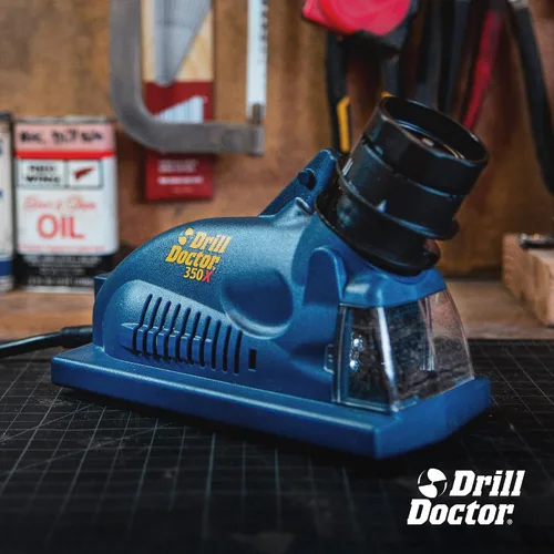 Vista 2 de Drill Doctor DD350X Afilador de brocas - 3/32" a 1/2" - Afilador eléctrico - Alta velocidad y portátil - para acero, mampostería, carburo y brocas