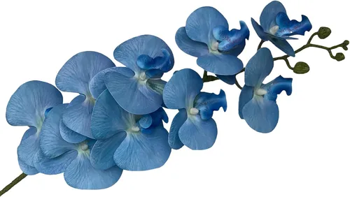 Vista 3 de FagusHome Phalaenopsis - Flores artificiales de 9 cabezas, 4 piezas de orquídeas artificiales de 42 pulgadas, plantas de tallo para decoración