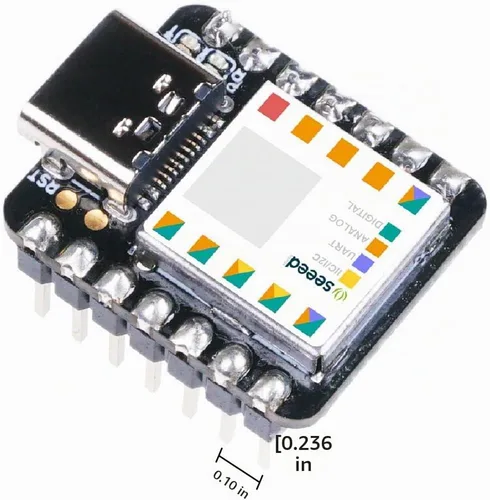 Vista 4 de Seeed Studio XIAO SAMD21 (pre-soldado) El microcontrolador Arduino más pequeño basado en SAMD21 con interfaces ricas, 100% compatible con Arduino
