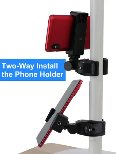 Vista 4 de Soporte para teléfono con abrazadera para cochecito, carrito de golf, soporte de teléfono celular para bicicleta, carrito de compras, silla