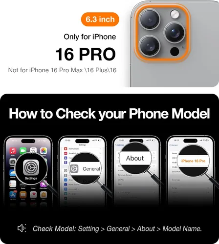 Vista 2 de TORRAS Funda magnética giratoria 360 mejorada para iPhone 16 Pro de 6.3 pulgadas, compatible con MagSafe, funda para teléfono 16 Pro, resistente a