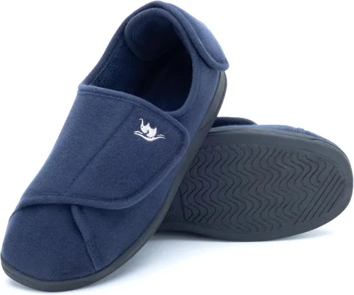 Vista 9 de Pantuflas diabéticas para mujer, zapatos de linfedema, zapatos para edema, pies hinchados, con velcro para interiores y exteriores, zapatos