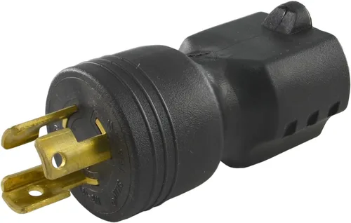 Vista 7 de Conntek 30128-YW Adaptador de enchufe de bloqueo NEMA L5-15P a NEMA 5-15/20R Amarillo