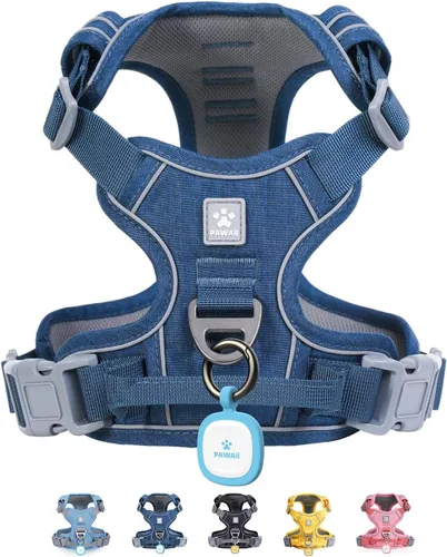 Vista 17 de Pawaii - Arnés para perro sin tirones con etiqueta de identificación de mascotas, chaleco reflectante Built for safer walks with a QR Pet ID Tag