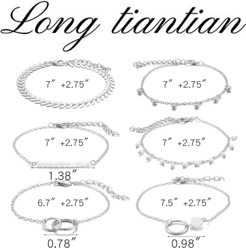 Vista 182 de Long tiantian Pulsera de oro gruesa para mujer, pulseras de oro delicadas, pulseras para mujer, pulseras apilables de eslabones de cadena