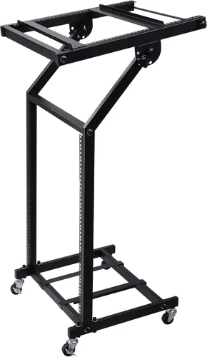 Vista 10 de AW, soporte ajustable con ruedas para mezcladora de DJ, equipo de música de estudio, para fiestas, 9U