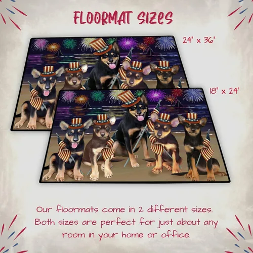Vista 6 de Doggie of the Day Australian Kelpies Dogs Floor Mat - 4th of July Independence Day - Best Dog Doormat - Protector Decor - Unique Portrait Art