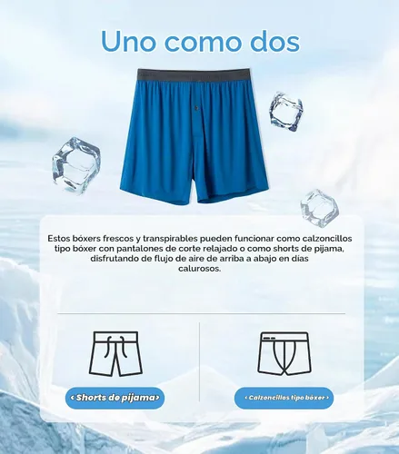 Vista 4 de DAVID ARCHY Calzoncillos tipo bóxer de rayón de bambú para hombre, transpirables, refrescantes, con cierre de botón, ropa interior de ajuste
