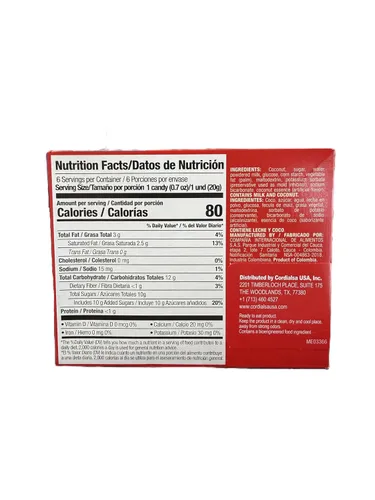 Vista 2 de Copeliaa Caramelo de Coco - Panelitas De Coco - 6 unidades - 120g/4.23oz - 2 PACK
