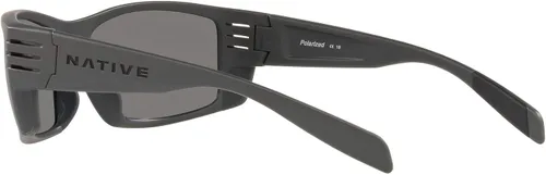 Vista 7 de Native Unisex Sunglasses Matte Black Frame, Green Reflex Lenses, 61MM
