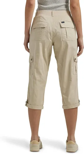 Vista 3 de Lee Ultra Lux Comfort con pantalón capri tipo cargo flexible para mujer