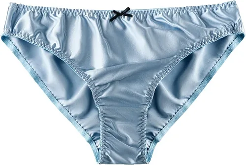 Vista 7 de Bragas de seda pura para mujer, multipares, suaves, saludables, bikini clásico, ropa interior casual