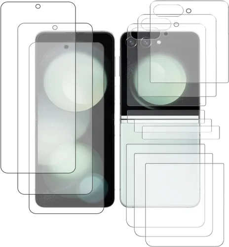 Vista 7 de [3 juegos de 12 piezas de protectores de pantalla mate para Z Flip 5, película de TPU suave ultrafina y antirreflejo para Samsung Galaxy Z Flip 5