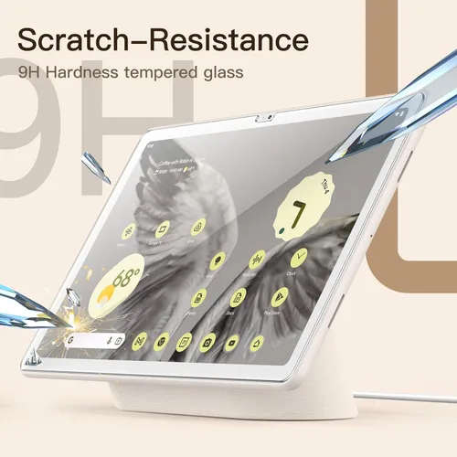 Vista 3 de JETech Protector de pantalla para tableta Google Pixel (11 pulgadas, modelo 2023), película de vidrio templado 9H, transparente HD, paquete de 2