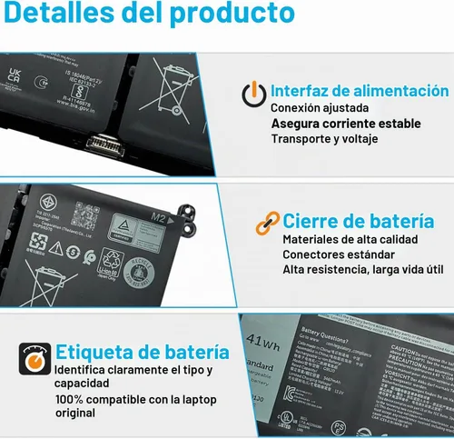 Vista 3 de Batería para portátil G91J0 para Dell Latitude 3320 3330 3420 3520 Vostro 5620 5625