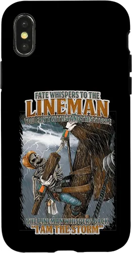 Vista 5 de Fate Whispers to The Lineman Proud Lineman Crew Job Pride Case for iPhone 17