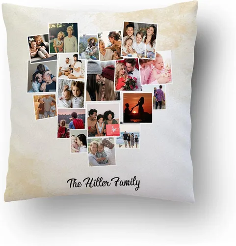 Vista 19 de Almohada fotográfica personalizada. Personalizada con imágenes para cumpleaños, aniversario y Navidad. (inserto + funda)