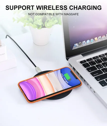 Vista 7 de Funda de silicona compatible con iPhone 11 de 6.1 pulgadas, funda protectora que absorbe los golpes con soporte para tarjetas, funda delgada suave