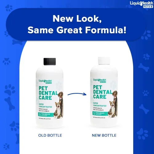 Vista 2 de LIQUIDHEALTH Aditivo de agua para el cuidado dental de mascotas para perros y gatos, ambientador de acción rápida para el mal aliento de mascotas