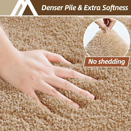 Vista 4 de COSY HOMEER Alfombras extra gruesas para el baño, tapetes de baño antideslizantes, tapete de felpa suave, peludo y 100% micro poliéster, tapete