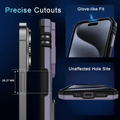 Vista 148 de DEERLAMN Funda para iPhone Xs Max con funda deslizante para cámara + protector de pantalla, soporte giratorio de anillo de grado militar a prueba