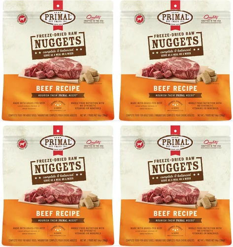 Vista 36 de Primal - Nuggets de alimento crudo liofilizado para perros, res, comida completa y balanceada, también se puede utilizar como complemento o premio
