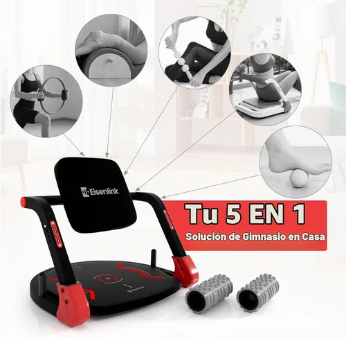 Vista 2 de Eisenlink - Máquina para hacer abdominales ABMAX-Gen3, equipo de ejercicio abdominal con respaldo plano. Máquina multifuncional para entrenamiento