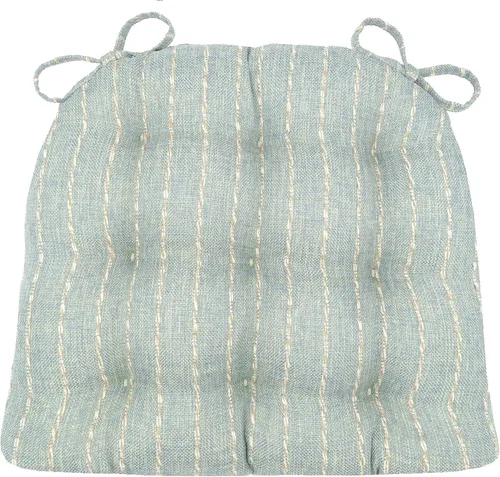 Vista 10 de Barnett Home Decor Cojines para silla de comedor Brisbane plateado gris con lazos - Tamaño mediano 16.5 x 18 Almohadilla para silla - Relleno