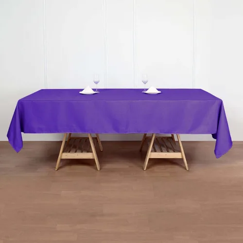 Vista 195 de Efavormart - Mantel rectangular, 60 x 102 pulgadas, resistente a las manchas y a las arrugas, lavable, mantel decorativo oblongo de tela de Amatista