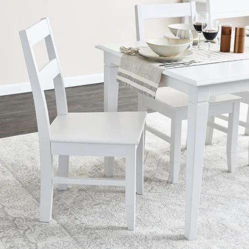 Vista 2 de Creative Co-Op Pleasantville - Juego de 2 sillas de comedor de madera
