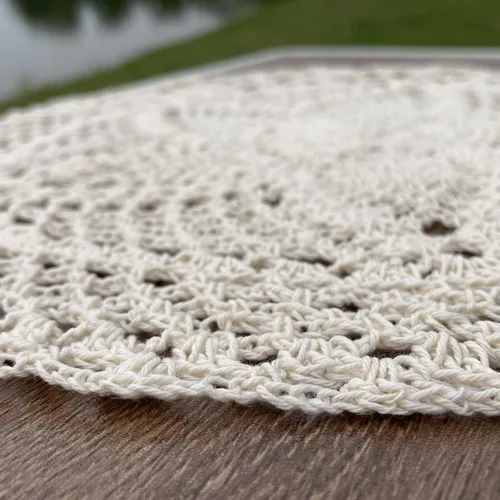 Vista 3 de Hsvanyr Mantel redondo de algodón para mesitas de noche, manteles individuales para centros de mesa, manteles individuales de vidrio beige