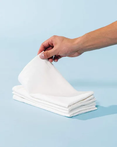 Vista 2 de Caldo Servilletas de lino – Rústicas – Tela suave y duradera – Lavable y reutilizable – Paquete de 4 – 20 x 20 pulgadas (blanco natural)