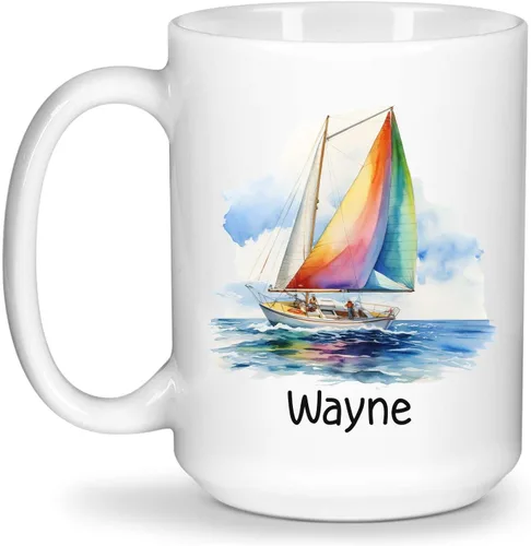 Vista 10 de Taza de café personalizada para nadador, regalo para equipo de natación, taza de cerámica blanca personalizada con nombre nadador, taza de té