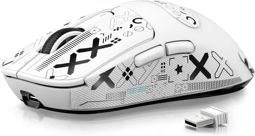 Vista 14 de ATTACK SHARK X3 Mouse inalámbrico para juegos, mouse ergonómico de computadora de 49g, sensor óptico PAW3395 de triple modo de 26K DPI, duración