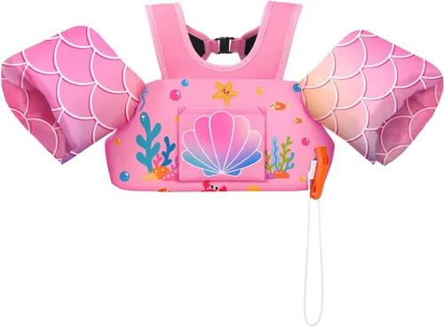 Vista 18 de HeySplash Chaleco de natación para niños pequeños, flotadores para niños de 22 a 44 libras/22 a 55 libras, chaqueta de natación para niños