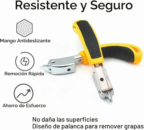Vista 2 de Extractor de grapas resistente (paquete de 2, amarillo)