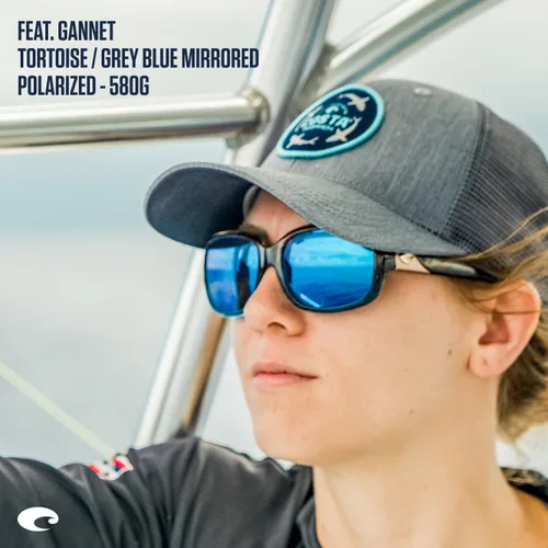 Vista 7 de Costa Del Mar Women's Gannet Rectangular Sunglasses