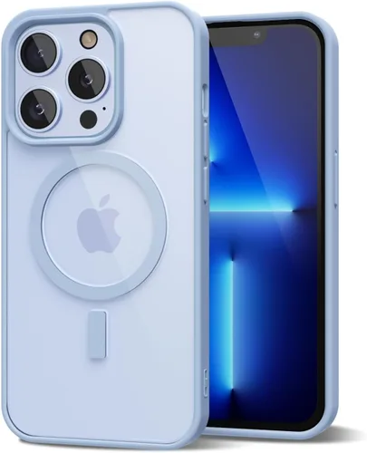 Vista 42 de oakxco Funda magnética transparente compatible con Magsafe, bonita funda delgada y transparente de poliuretano termoplástico no amarillenta, carcasa