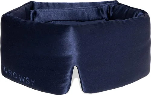 Vista 8 de Lovers Pack 2 mascarillas de seda para dormir, 1 azul medianoche y 1 rosa damasco