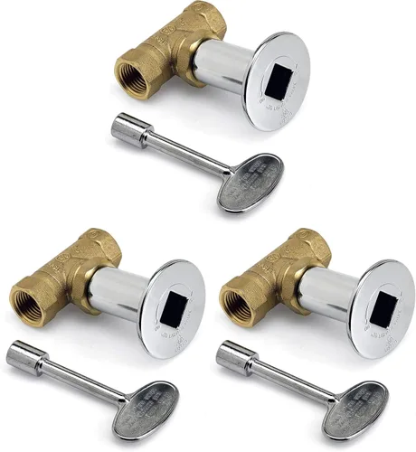 Vista 7 de Midwest Hearth Kit de válvula de gas para fogata NPT de 1/2 pulgada Válvula de bola de latón macizo certificada por CSA, brida cromada y llave