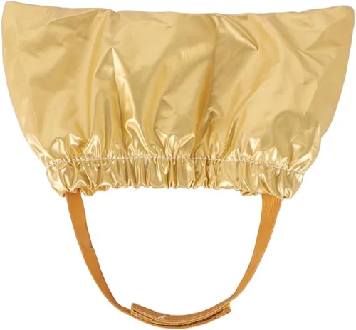 Vista 4 de Gorro de ducha para mascotas, impermeable, con una correa ajustable, fundas para orejas de perro, reutilizable, para gatos y perros