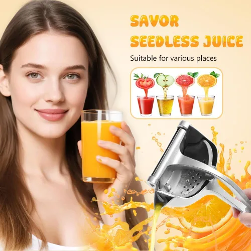 Vista 5 de Extractor de jugo de frutas frescas, exprimidor de mano 2026, exprimidor de limón, prensa manual con agarre ergonómico para una extracción eficiente