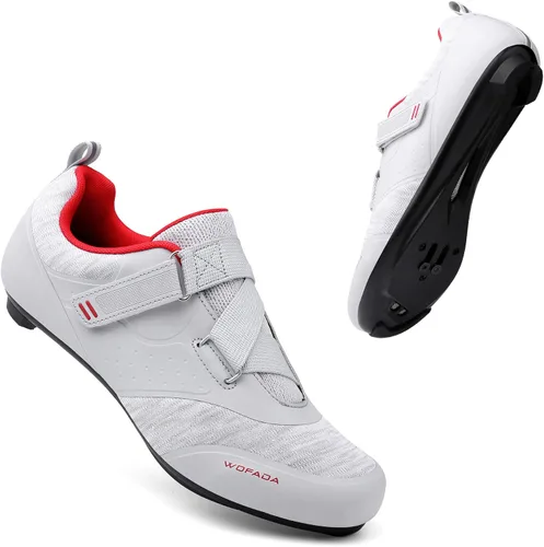 Vista 5 de Zapatos de ciclismo unisex compatibles con pelaton Bike Road Biking para hombre, Peleton Bicicleta, Tenis de montar en interiores con aspecto Delta