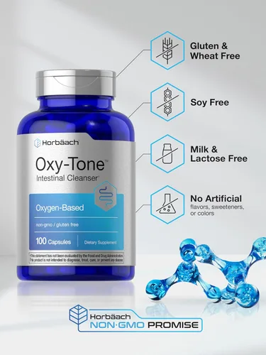 Vista 5 de Horbäach Limpieza de colon 100 cápsulas para hombres y mujeres Píldoras limpiadoras de colon sin OMG y sin gluten para adultos con magnesio
