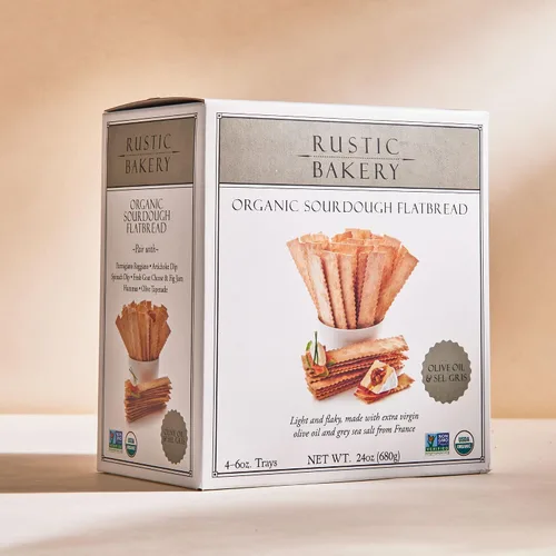 Vista 8 de Rustic Bakery Sel Gris Flatbread + Bites Paquete de 2 – Pan plano Sel Gris + Sel Gris Cracker Bites – Galletas planas de masa madre hechas a mano