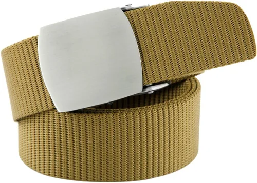 Vista 2 de moonsix Cinturones de nailon para hombres, hebilla simple de estilo militar táctico del ejército