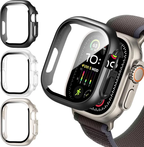 Vista 15 de COMMUTER - Juego de 4 fundas compatibles con Apple Watch de 40 mm Series SE 3ra Gen 2025 SE 2/1 6 5 4 con protector de pantalla de vidrio templado